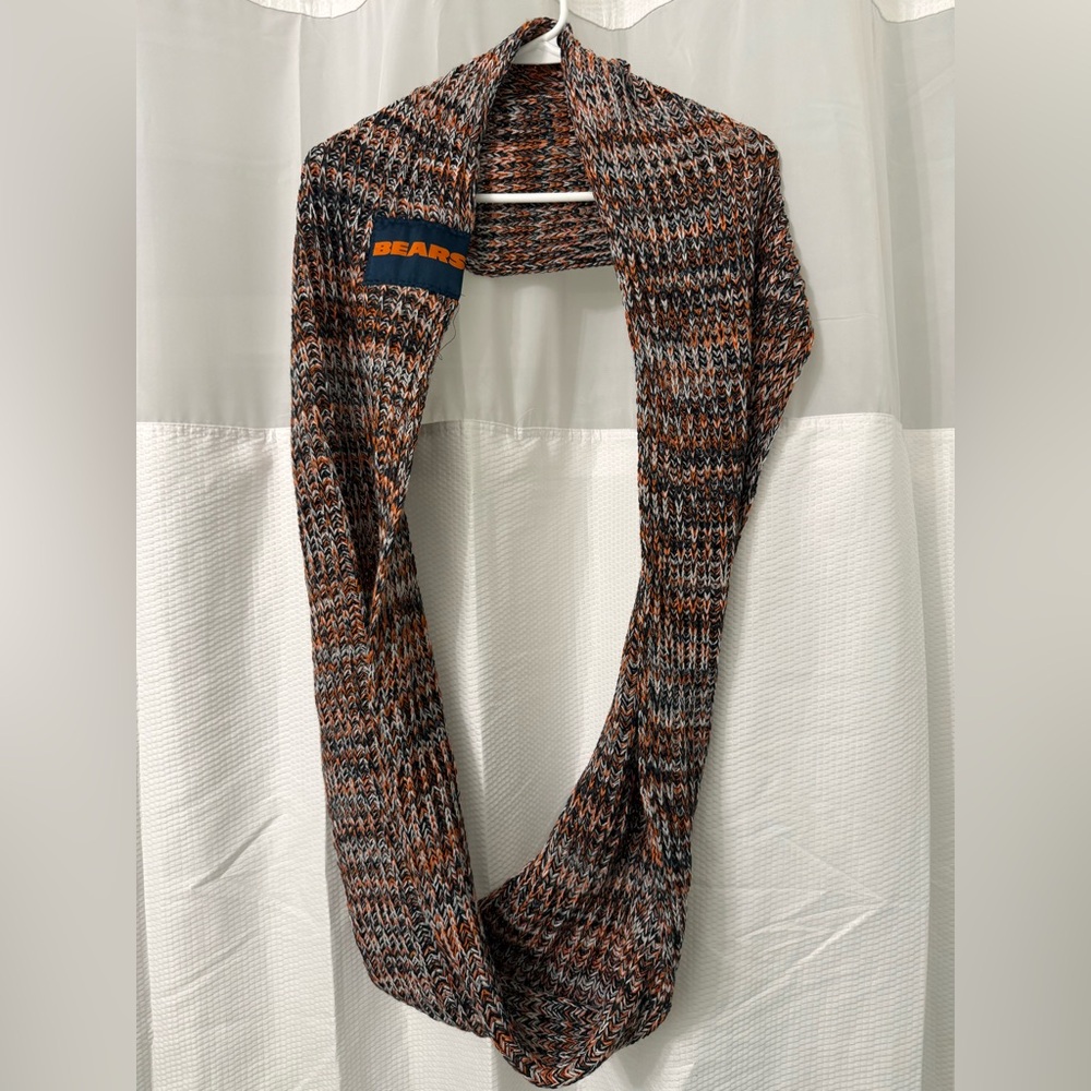 Chicago Bears Knit Infinity Scarf - Orange, Navy, White
